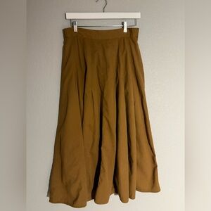 METROPOLE hip Tan Women's Skirt. 15 inch waist. So unique and lovely